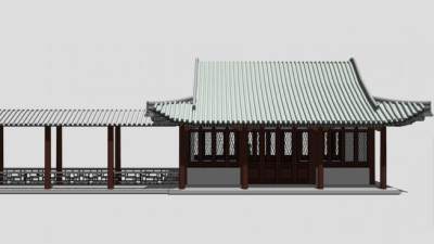 歇山顶su模型下载_sketchup草图大师SKP模型