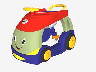 儿童玩具驾驶车SU模型下载_sketchup草图大师SKP模型