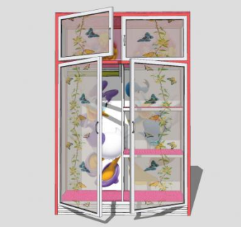 儿童衣柜柜子家具SU模型下载_sketchup草图大师SKP模型