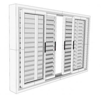 衣柜移门SU模型下载_sketchup草图大师SKP模型