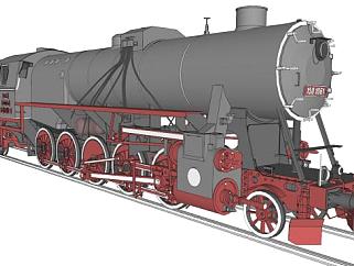 火车雕塑su模型下载_sketchup草图大师SKP模型