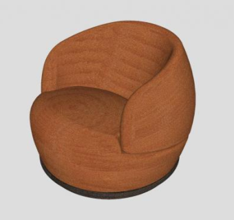 单人座沙发凳SU模型下载_sketchup草图大师SKP模型