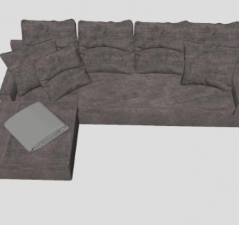 L型沙发家具sketchup模型下载_sketchup草图大师SKP模型