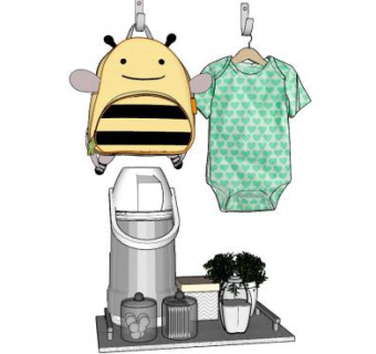 儿童物件装饰品摆件SU模型下载_sketchup草图大师SKP模型