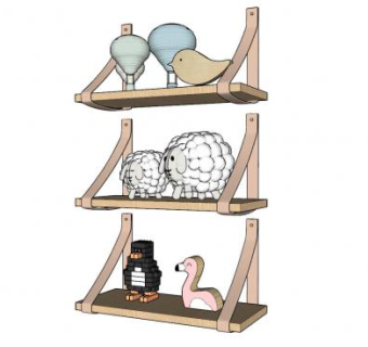 置物架和玩具摆件SU模型下载_sketchup草图大师SKP模型