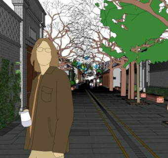 里弄su模型下载_sketchup草图大师SKP模型