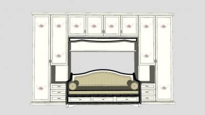 组合柜沙发家具SU模型下载_sketchup草图大师SKP模型