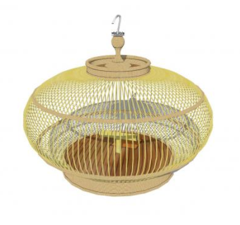 竹制鸟笼SU模型下载_sketchup草图大师SKP模型