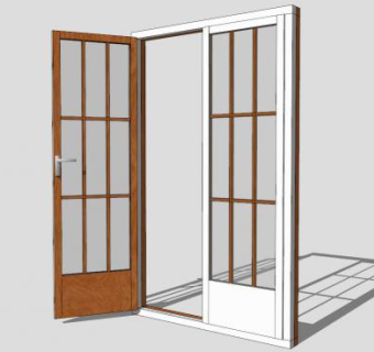 双开门su模型下载_sketchup草图大师SKP模型