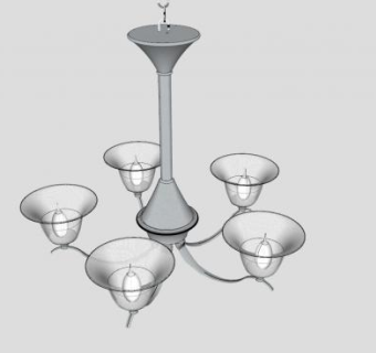 欧简小吊灯灯具SU模型下载_sketchup草图大师SKP模型