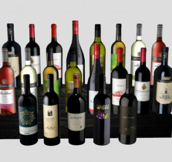 红酒瓶葡萄酒SU模型下载_sketchup草图大师SKP模型