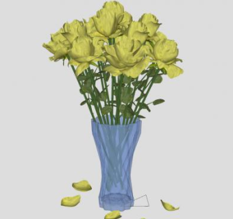 花瓶插花装饰品SU模型下载_sketchup草图大师SKP模型