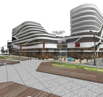 多层办公楼su模型下载_sketchup草图大师SKP模型