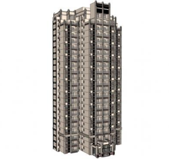 小高层su模型下载_sketchup草图大师SKP模型