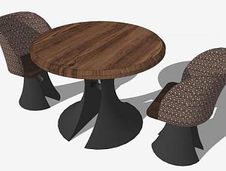 现代<em>咖啡桌椅</em>SU模型下载_sketchup草图大师SKP模型