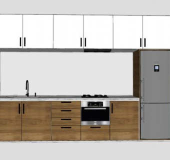 厨房橱柜吊柜SU模型下载_sketchup草图大师SKP模型