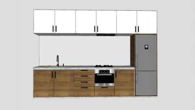 厨房橱柜吊柜SU模型下载_sketchup草图大师SKP模型