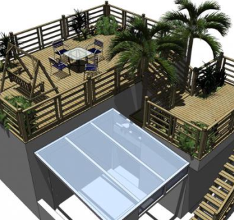 观景台su模型下载_sketchup草图大师SKP模型