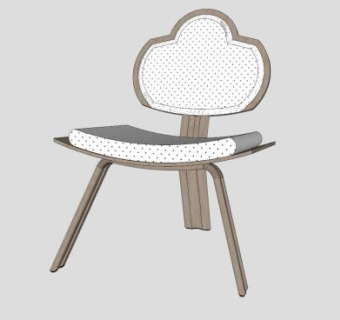 木质凳子椅子SU模型下载_sketchup草图大师SKP模型