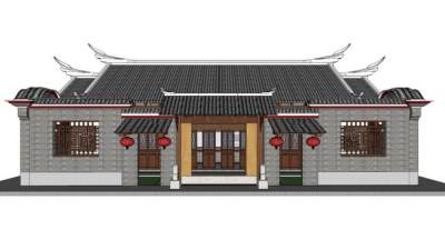 古建屋顶su模型下载_sketchup草图大师SKP模型