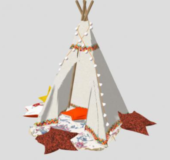 儿童装饰帐篷SU模型下载_sketchup草图大师SKP模型