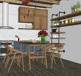 田园风格su模型下载_sketchup草图大师SKP模型