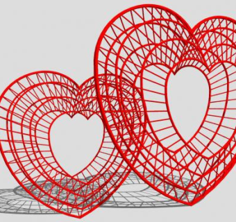 爱心雕塑工艺品SU模型下载_sketchup草图大师SKP模型