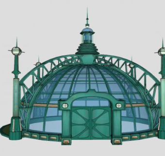 欧式阳光房SU模型下载_sketchup草图大师SKP模型