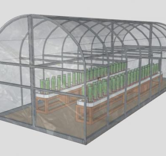 植物培育阳光房SU模型下载_sketchup草图大师SKP模型