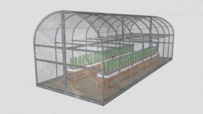 植物培育阳光房SU模型下载_sketchup草图大师SKP模型