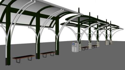 轻钢雨棚su模型下载_sketchup草图大师SKP模型
