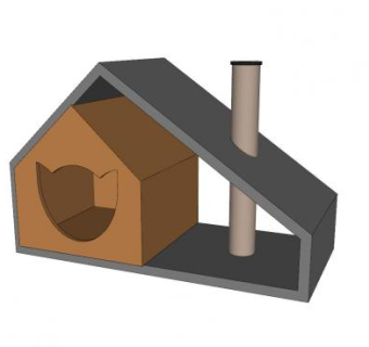 宠物屋猫屋SU模型下载_sketchup草图大师SKP模型
