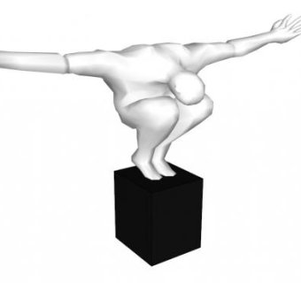 人形雕塑su模型下载_sketchup草图大师SKP模型