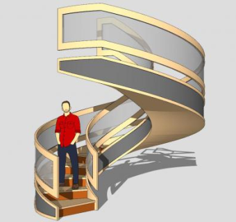 欧式旋转楼SU模型下载_sketchup草图大师SKP模型