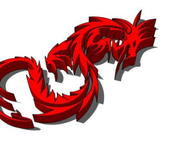 龙纹雕塑SU模型下载_sketchup草图大师SKP模型