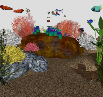 鱼群su模型下载_sketchup草图大师SKP模型