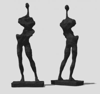 抽象人雕塑小品SU模型下载_sketchup草图大师SKP模型