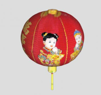 万事如意灯笼SU模型下载_sketchup草图大师SKP模型