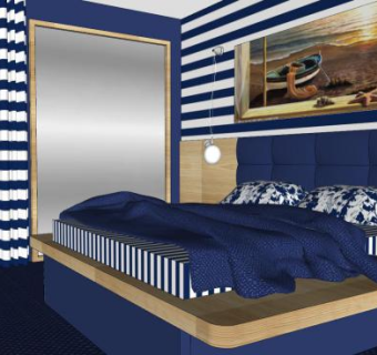 现代家装卧室SU模型下载_sketchup草图大师SKP模型