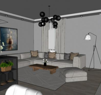 现代厨房SU模型下载_sketchup草图大师SKP模型