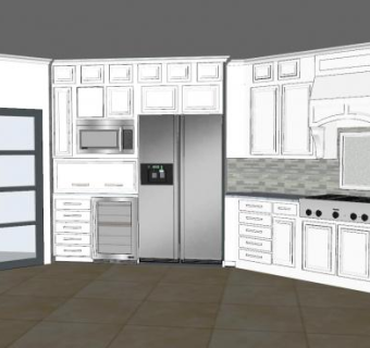 现代厨房家装SU模型下载_sketchup草图大师SKP模型