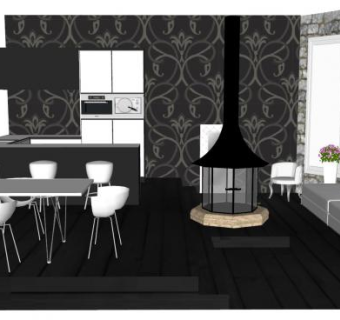 现代厨房sketchup模型下载_sketchup草图大师SKP模型