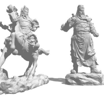 古代人物雕塑su模型下载_sketchup草图大师SKP模型
