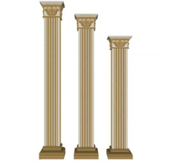 方形罗马柱SU模型下载_sketchup草图大师SKP模型