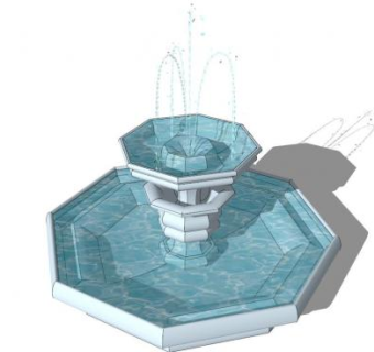 小喷泉su模型下载_sketchup草图大师SKP模型