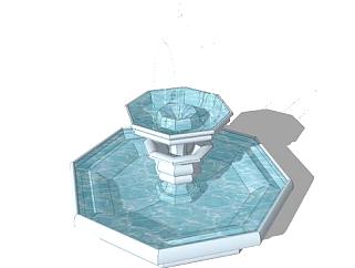 小喷泉su模型下载_sketchup草图大师SKP模型