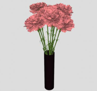 花朵花卉花瓶摆件SU模型下载_sketchup草图大师SKP模型