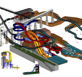水上乐园su模型下载_sketchup草图大师SKP模型