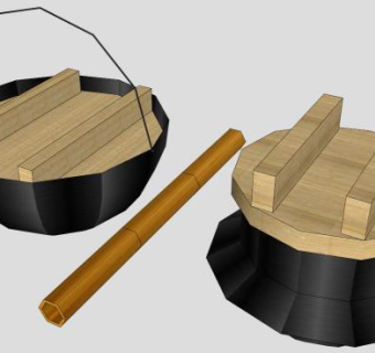 大铁锅su模型下载_sketchup草图大师SKP模型