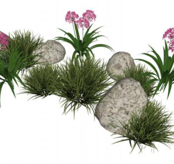 园艺花卉景观SU模型下载_sketchup草图大师SKP模型